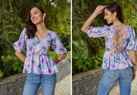 Stylish jeans top for ladies hotsell