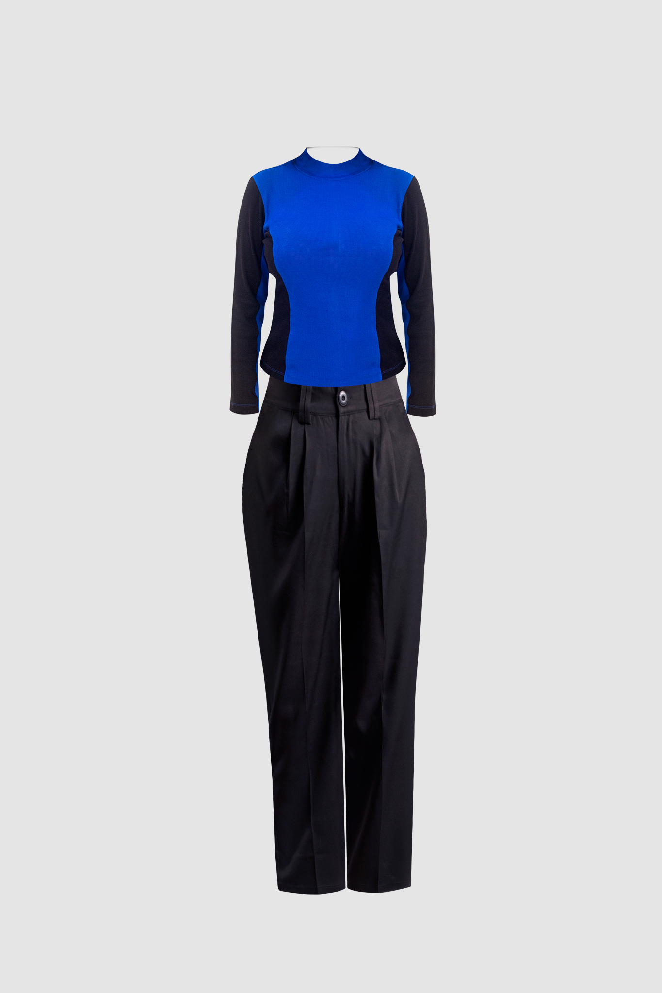 Black wide leg pants & rib top - IREA Life