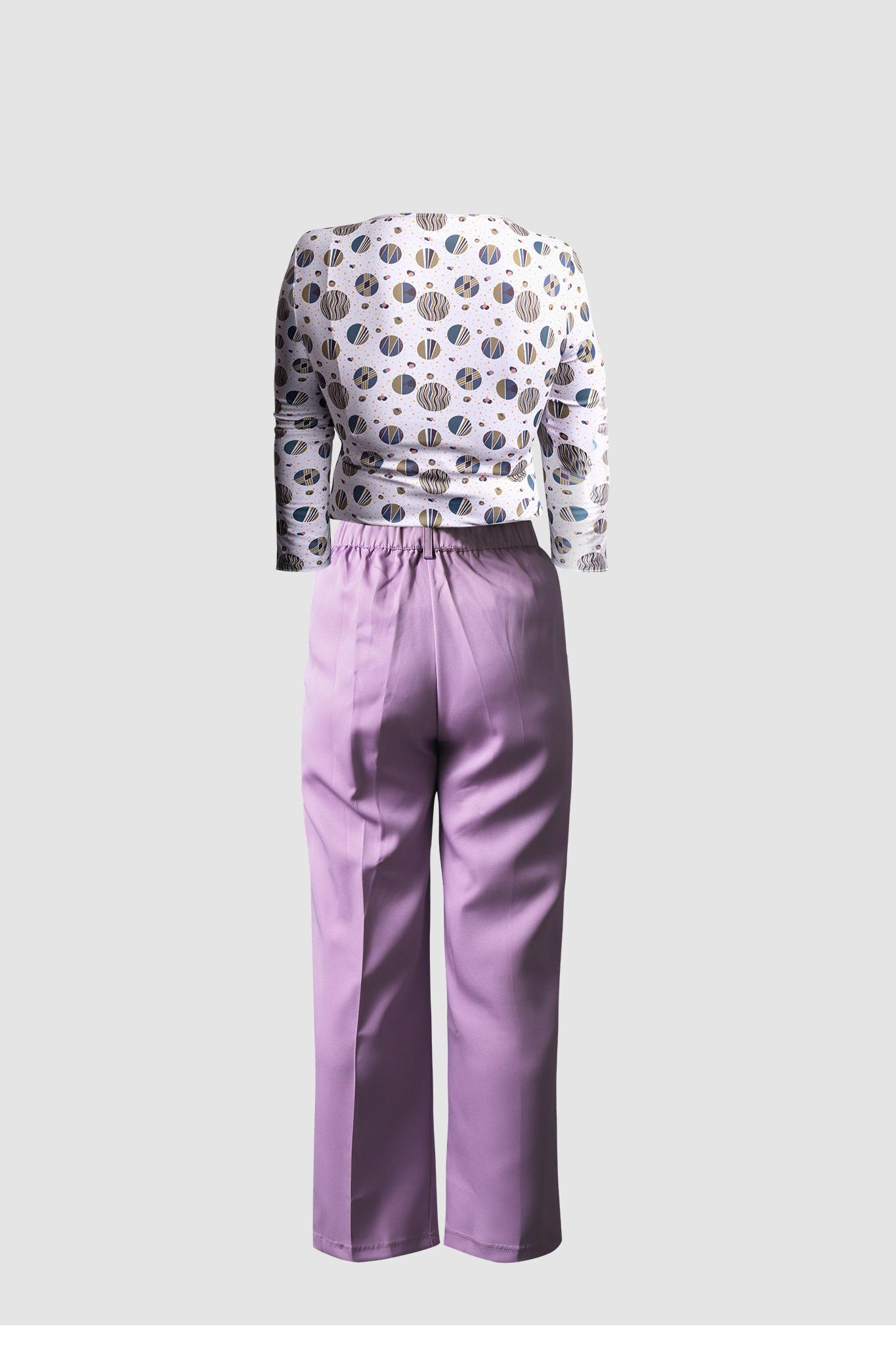 Purple Wide Leg Pant with Fitted Top - IREA Life
