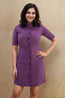 Stylish Purple Buttoned Up Princess Mini Dress