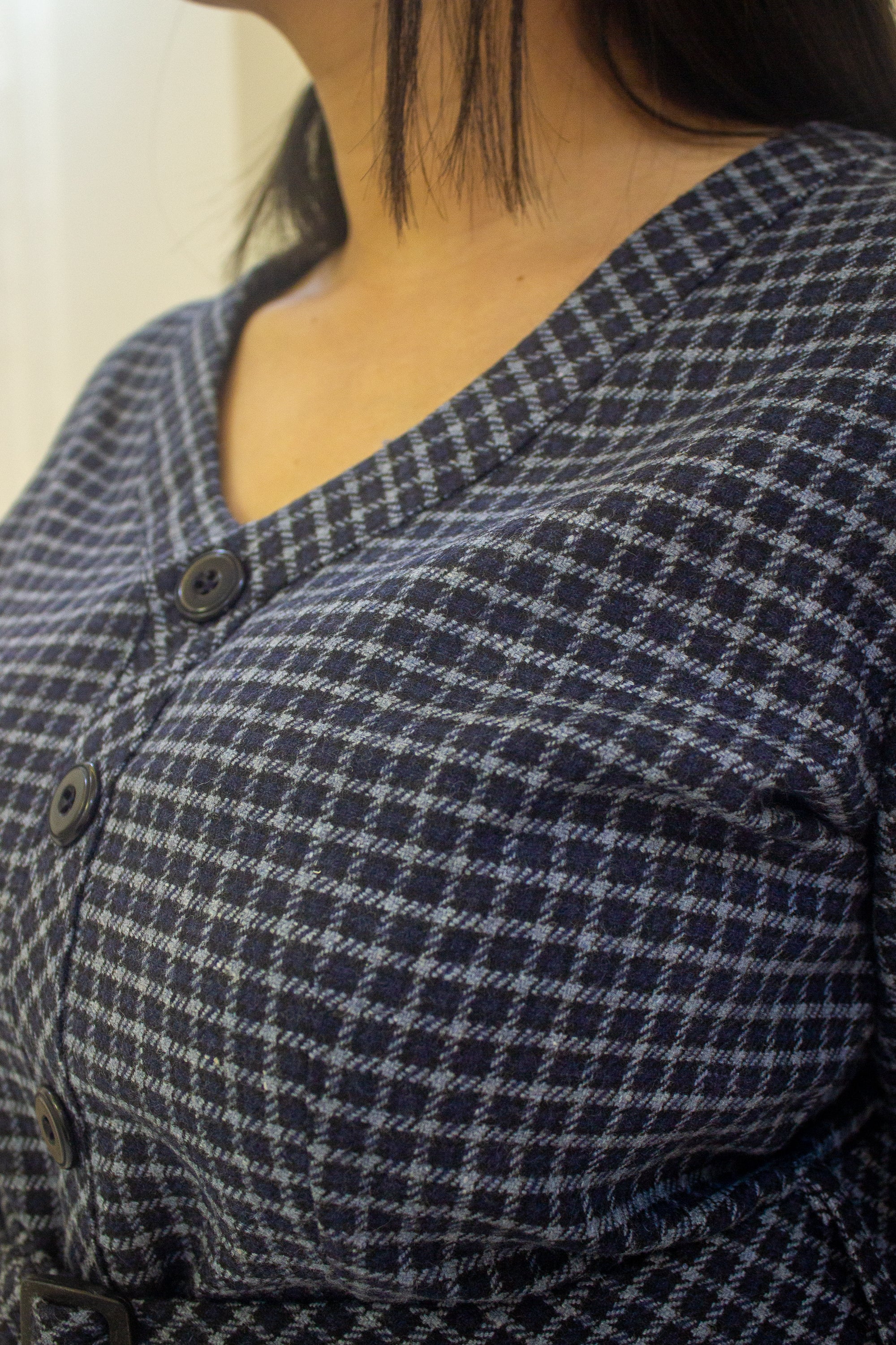 A-line checked wool dress - IREA Life