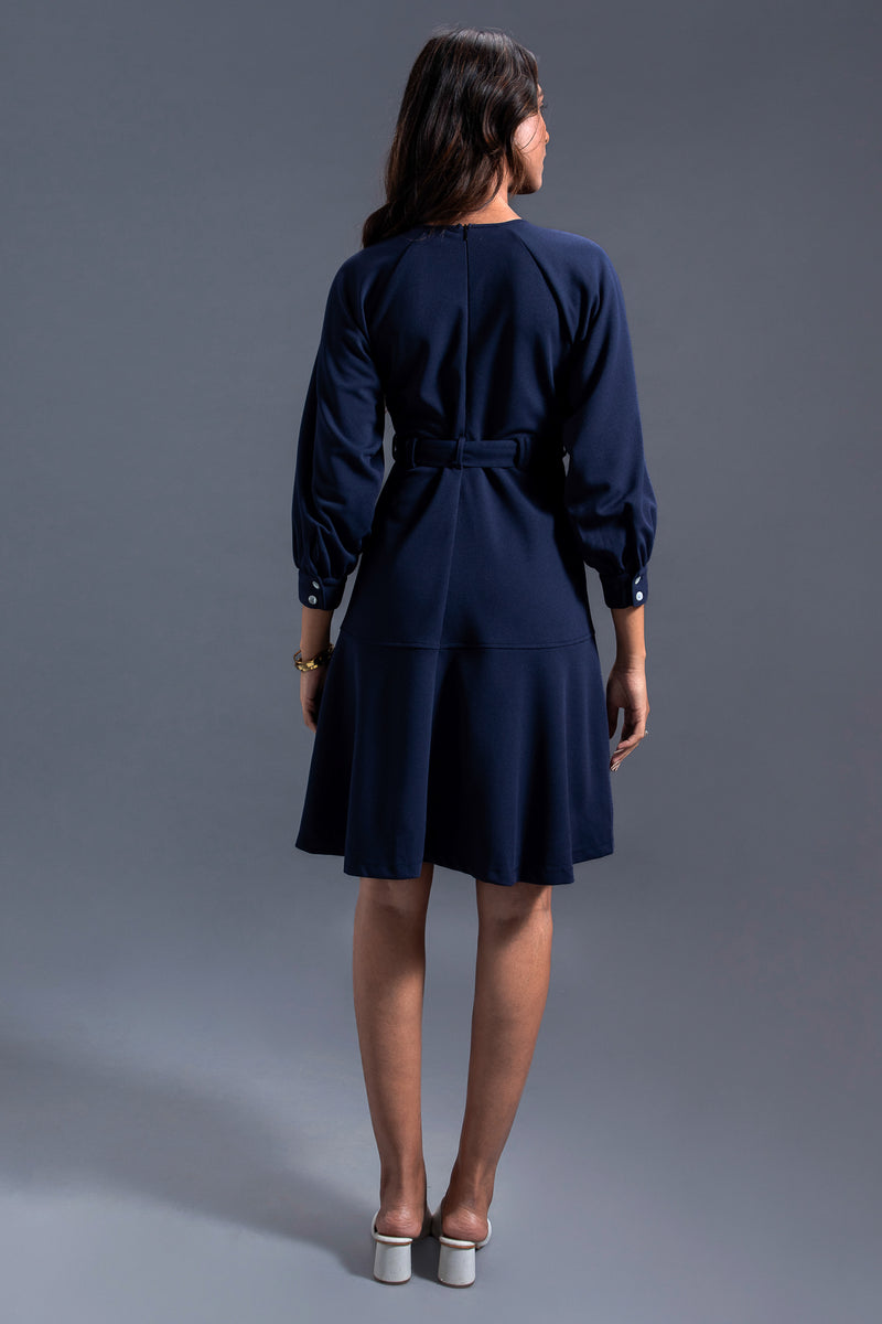 Load image into Gallery viewer, Navy Blue Raglan Sleeve Dress
