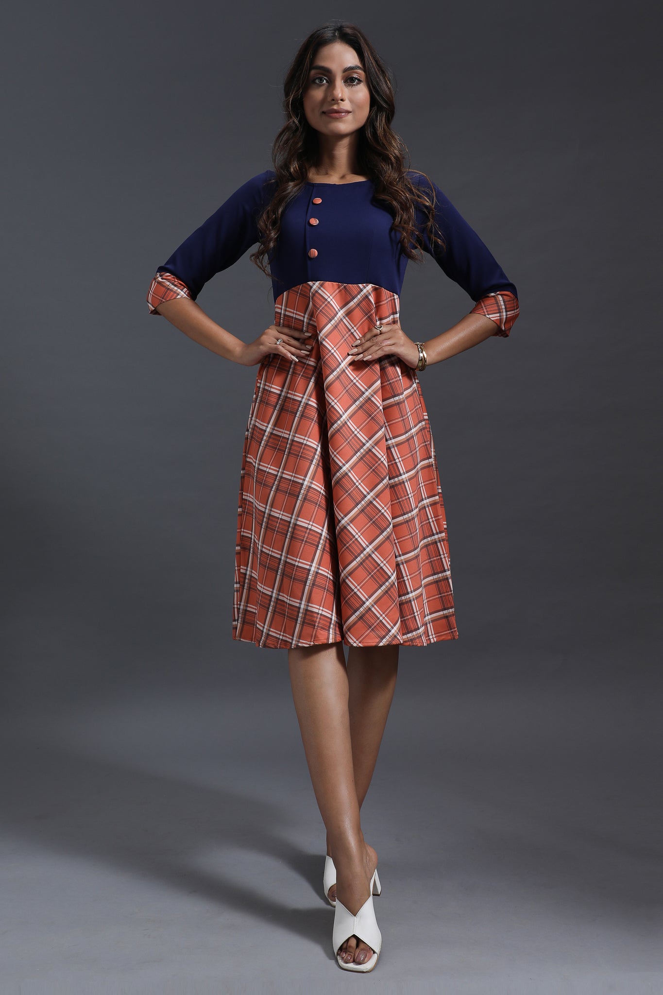 Printed Flare Skirt Dress