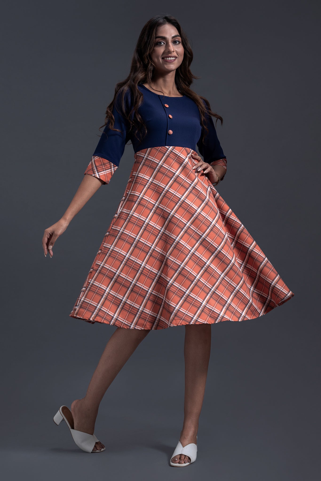 Printed Flare Skirt Dress