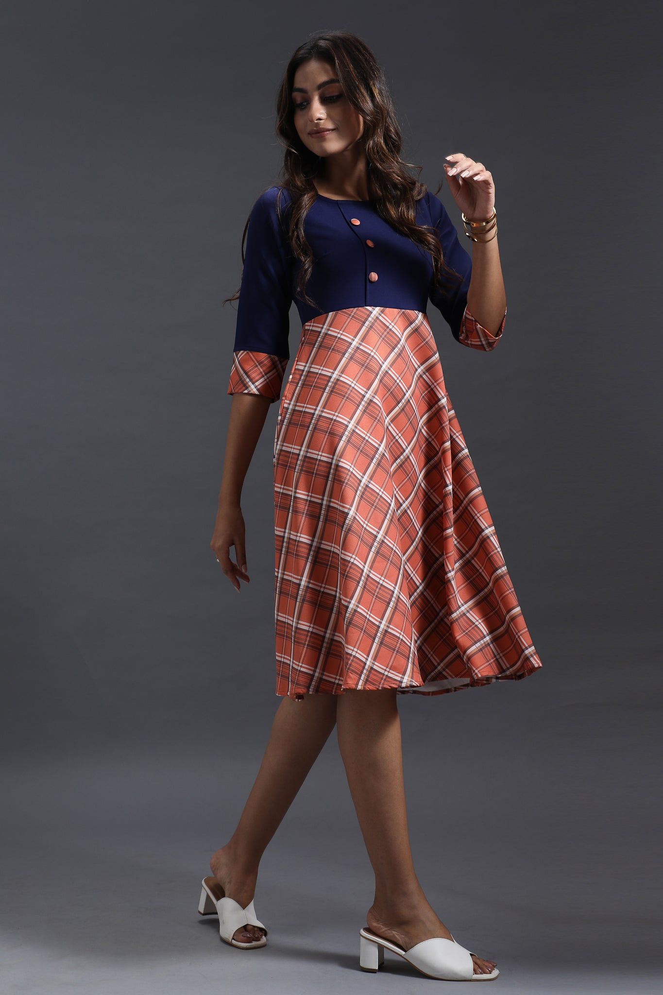 Printed Flare Skirt Dress