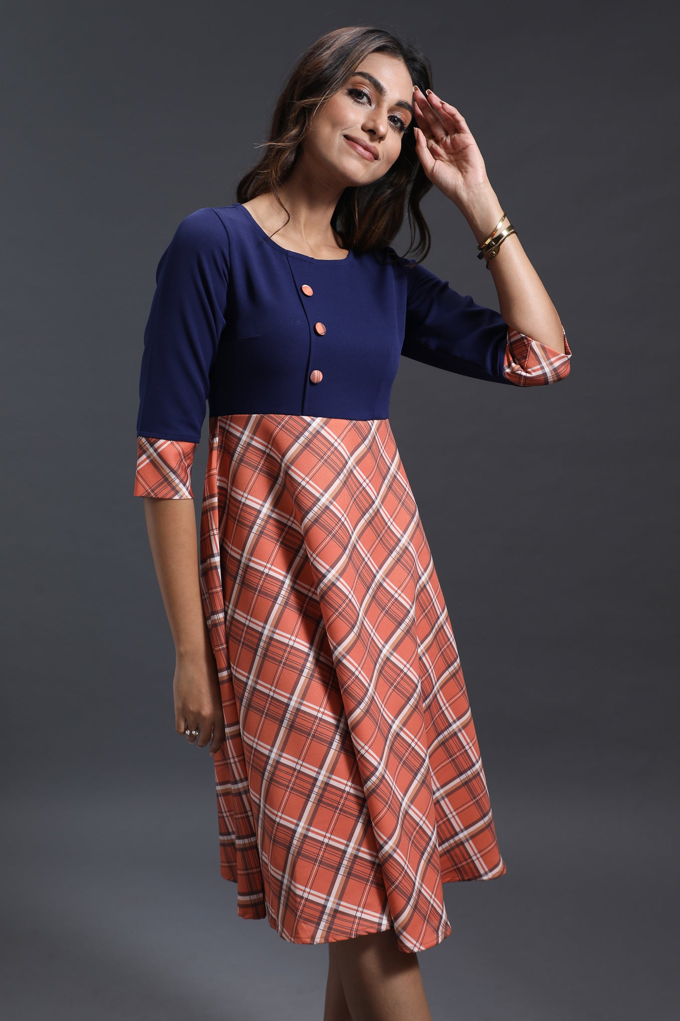 Printed Flare Skirt Dress