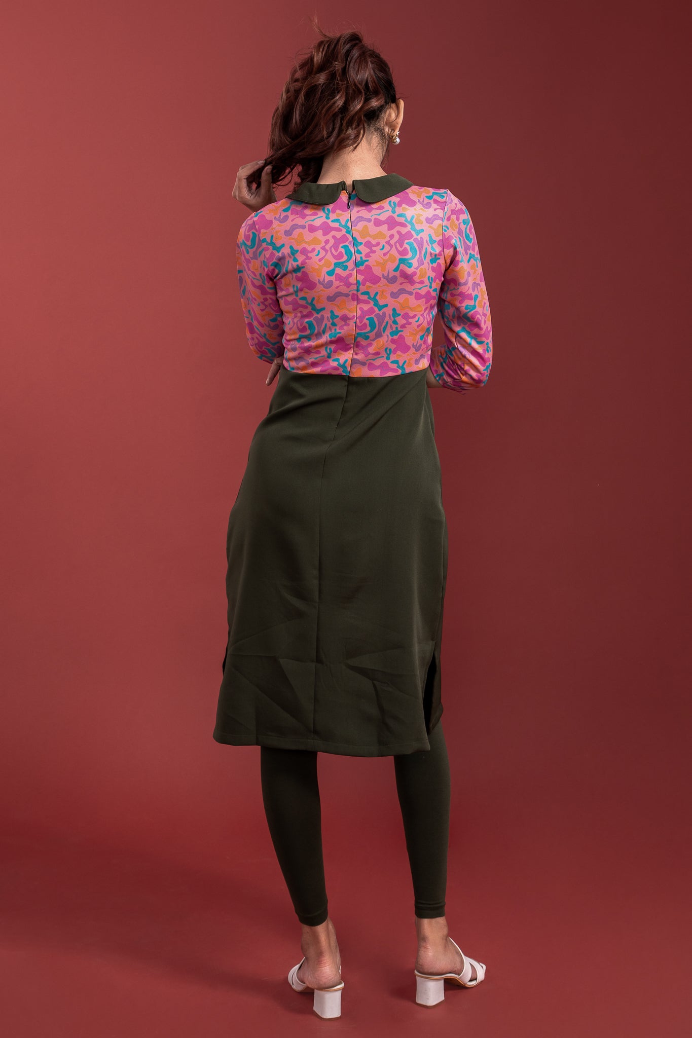 Peter Pan Collar Kurti with Bow