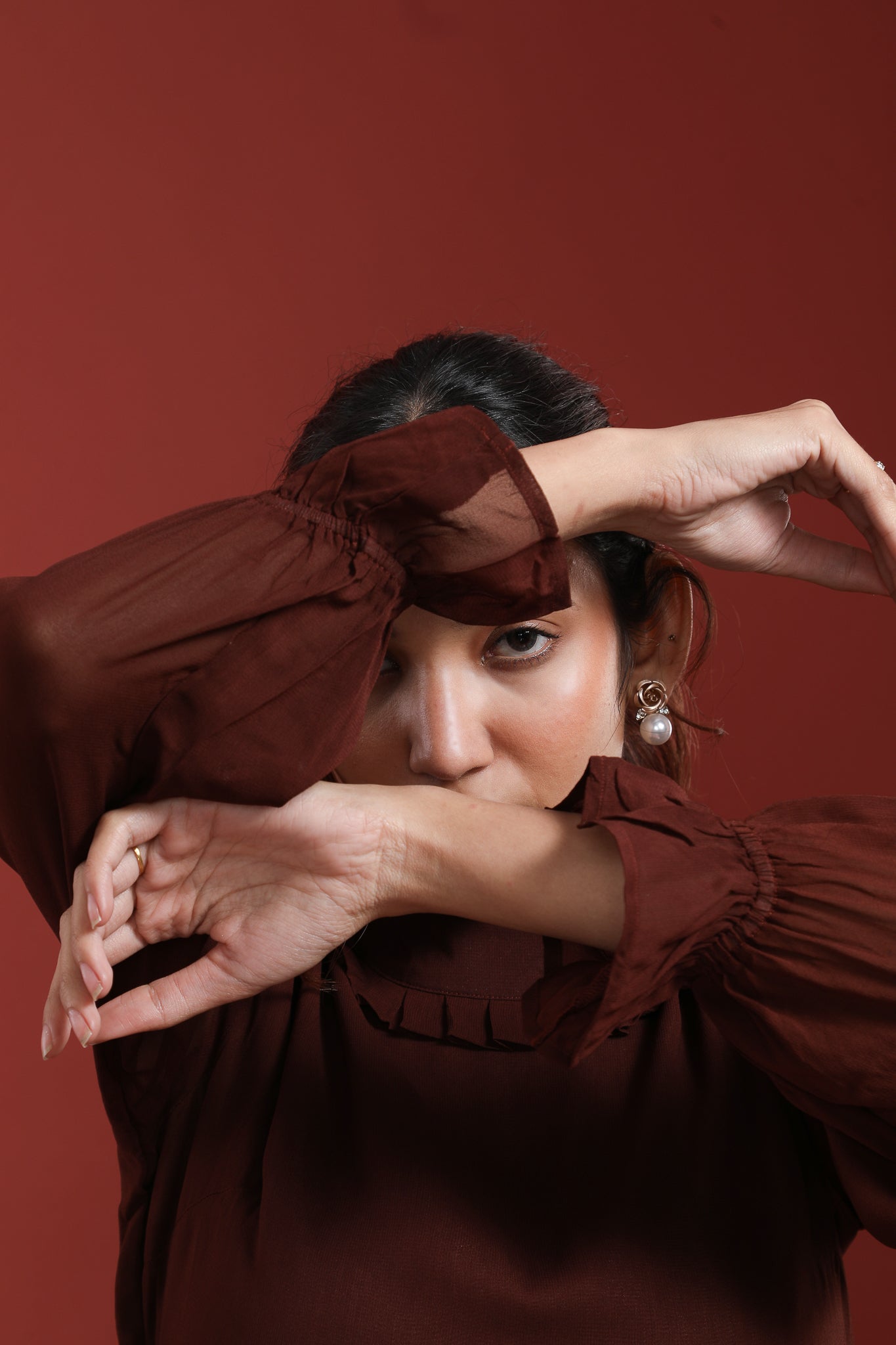 Brown Georgette Kurti