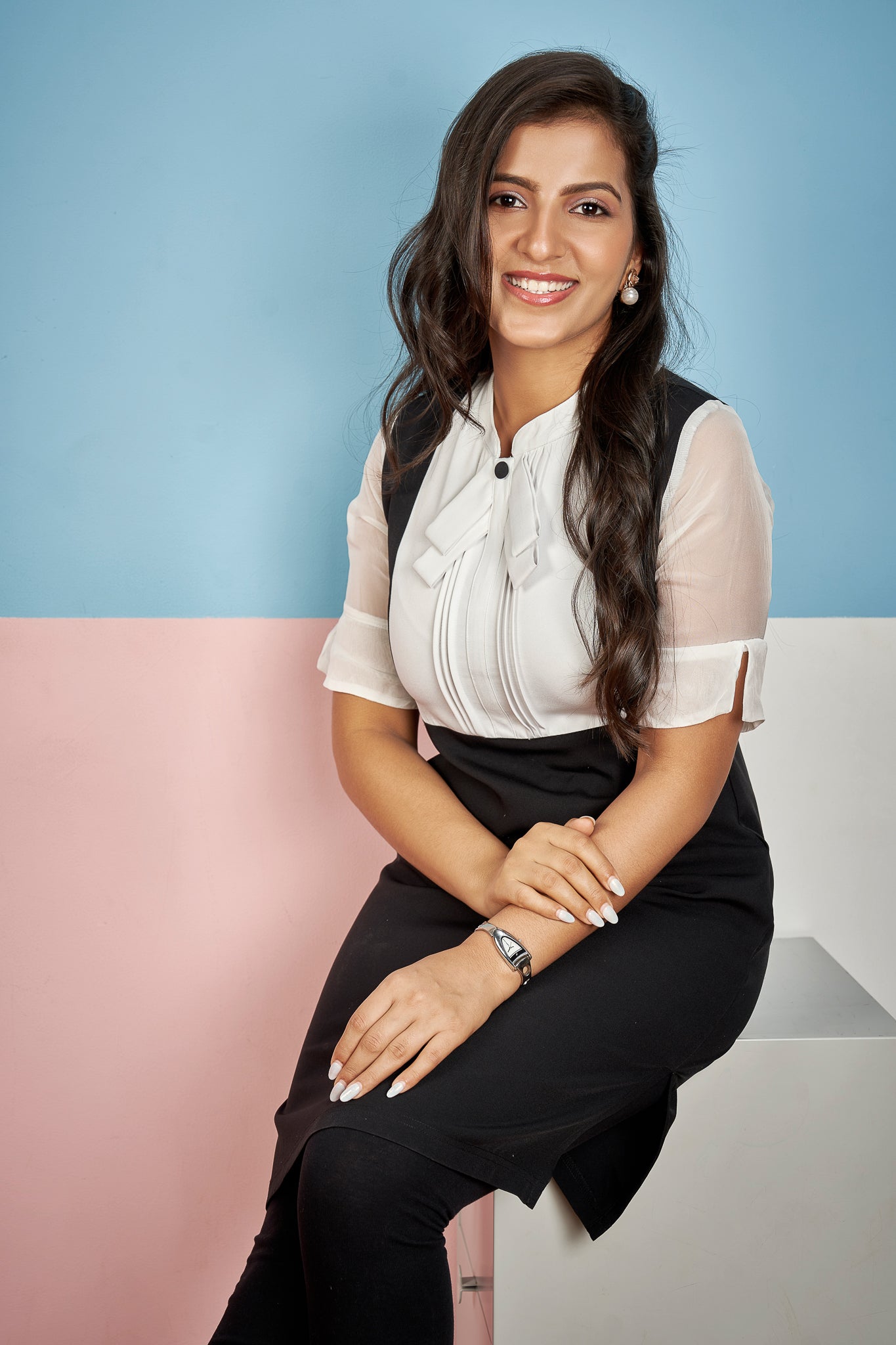 Bow Panel Short Kurti