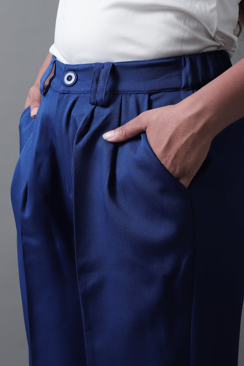 Load image into Gallery viewer, Blue Wide Leg Pants
