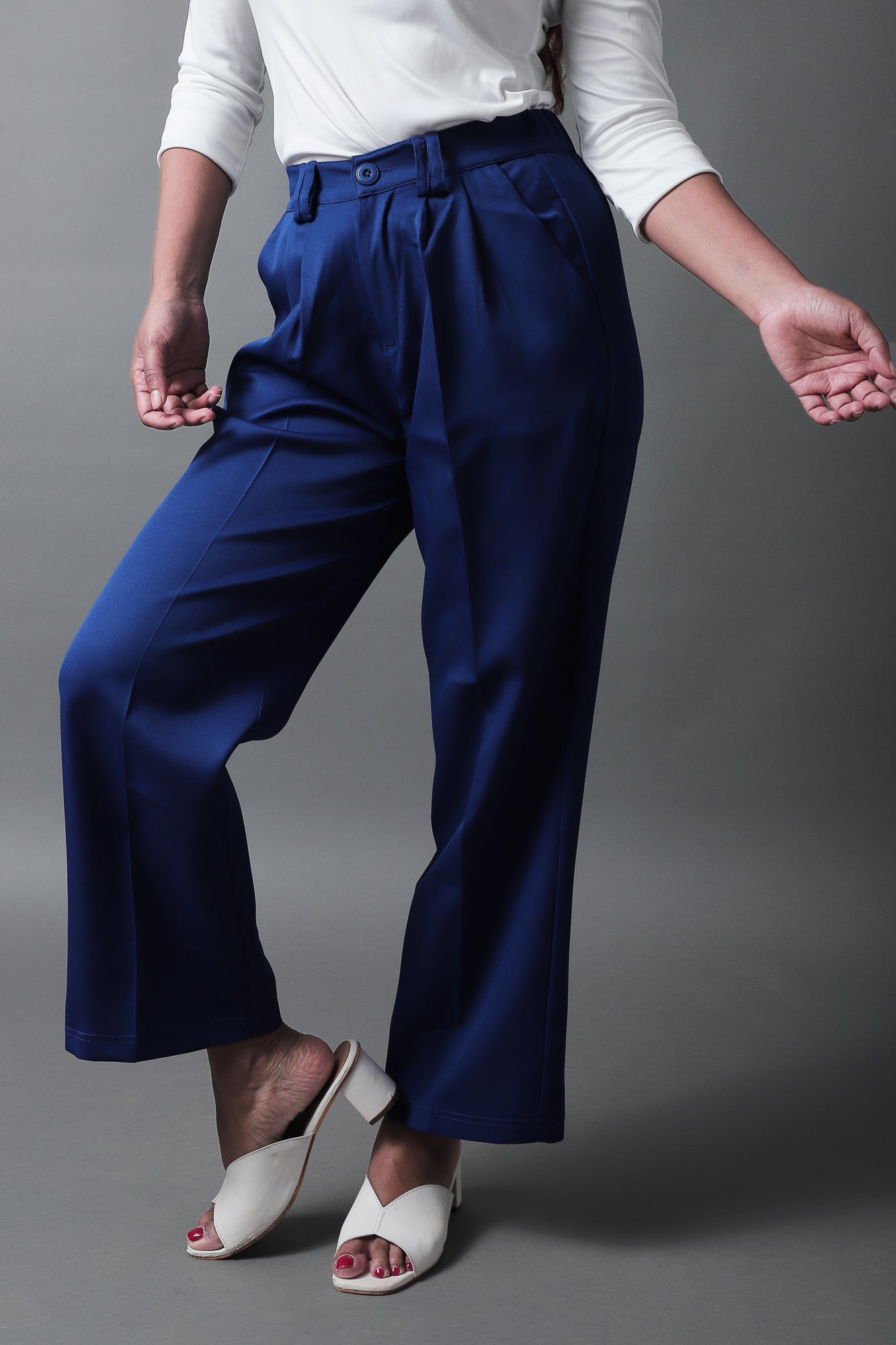 Blue Wide Leg Pants