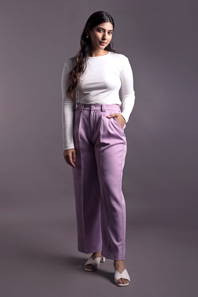 Purple Wide Leg Pants