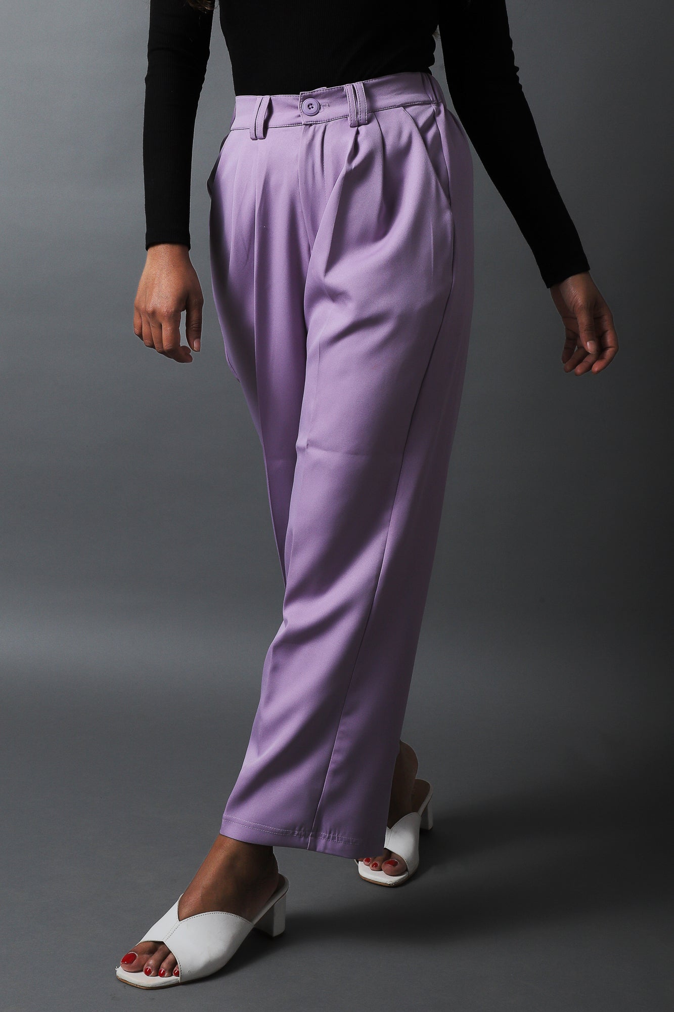 Purple Wide Leg Pants