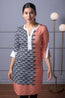 Asymmetrical Peach & Elephant Print Kurti