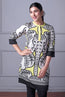 Yellow Straight Fit Elephant Print Kurti