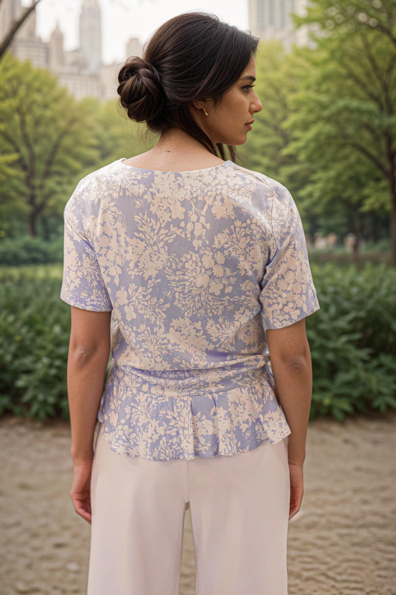 Drawstring Peplum Top | IREA Life
