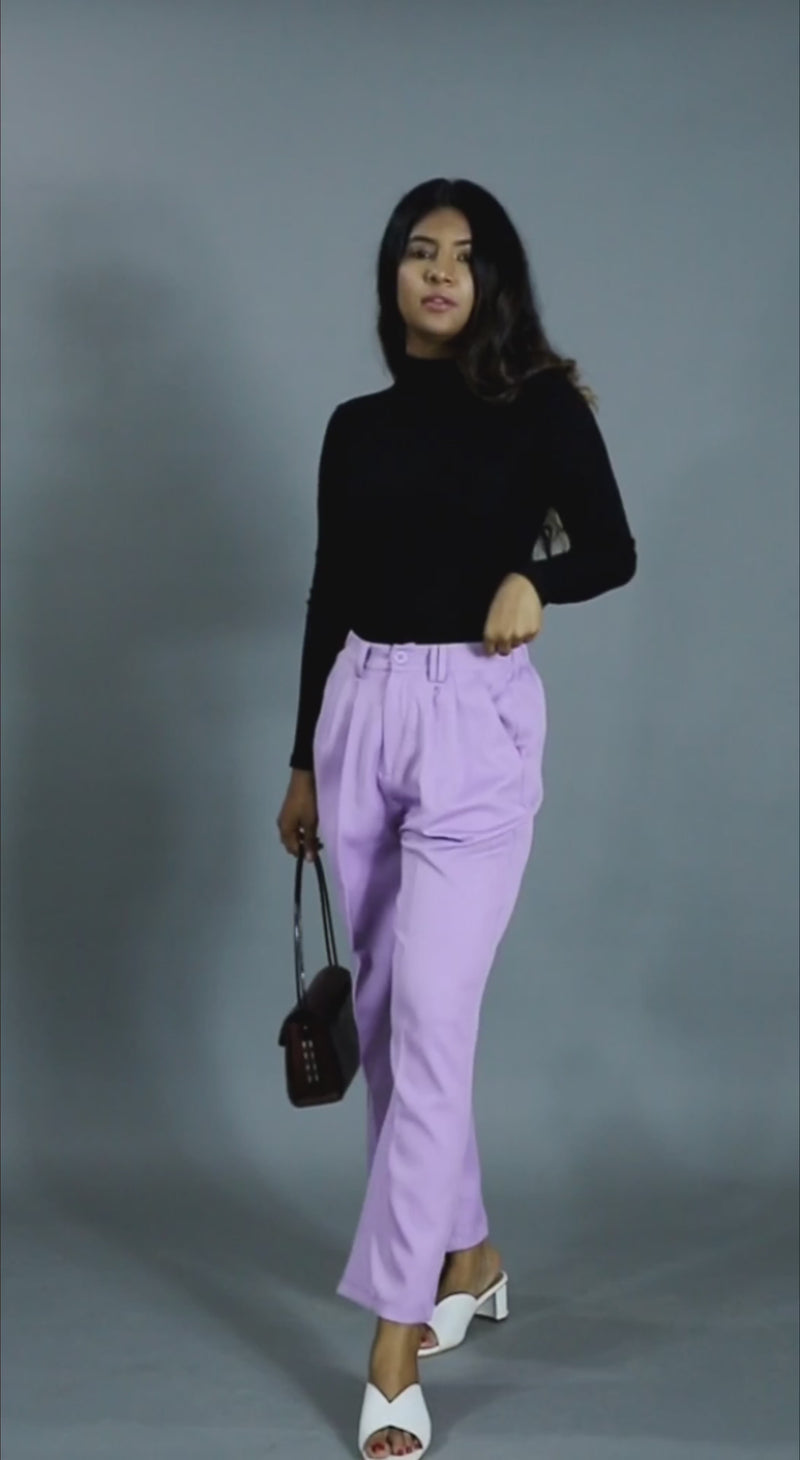Load and play video in Gallery viewer, Purple Wide Leg Pants
