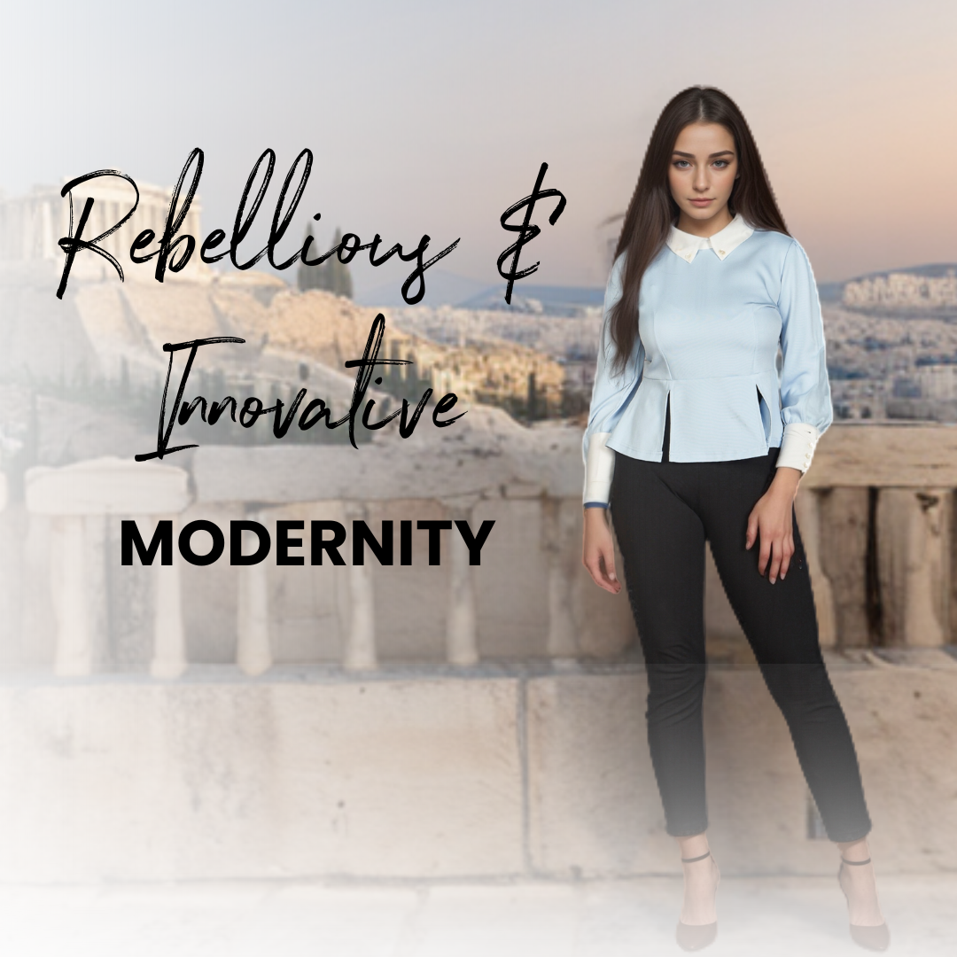 Stylish collar top with cut out sleeves - IREA Life