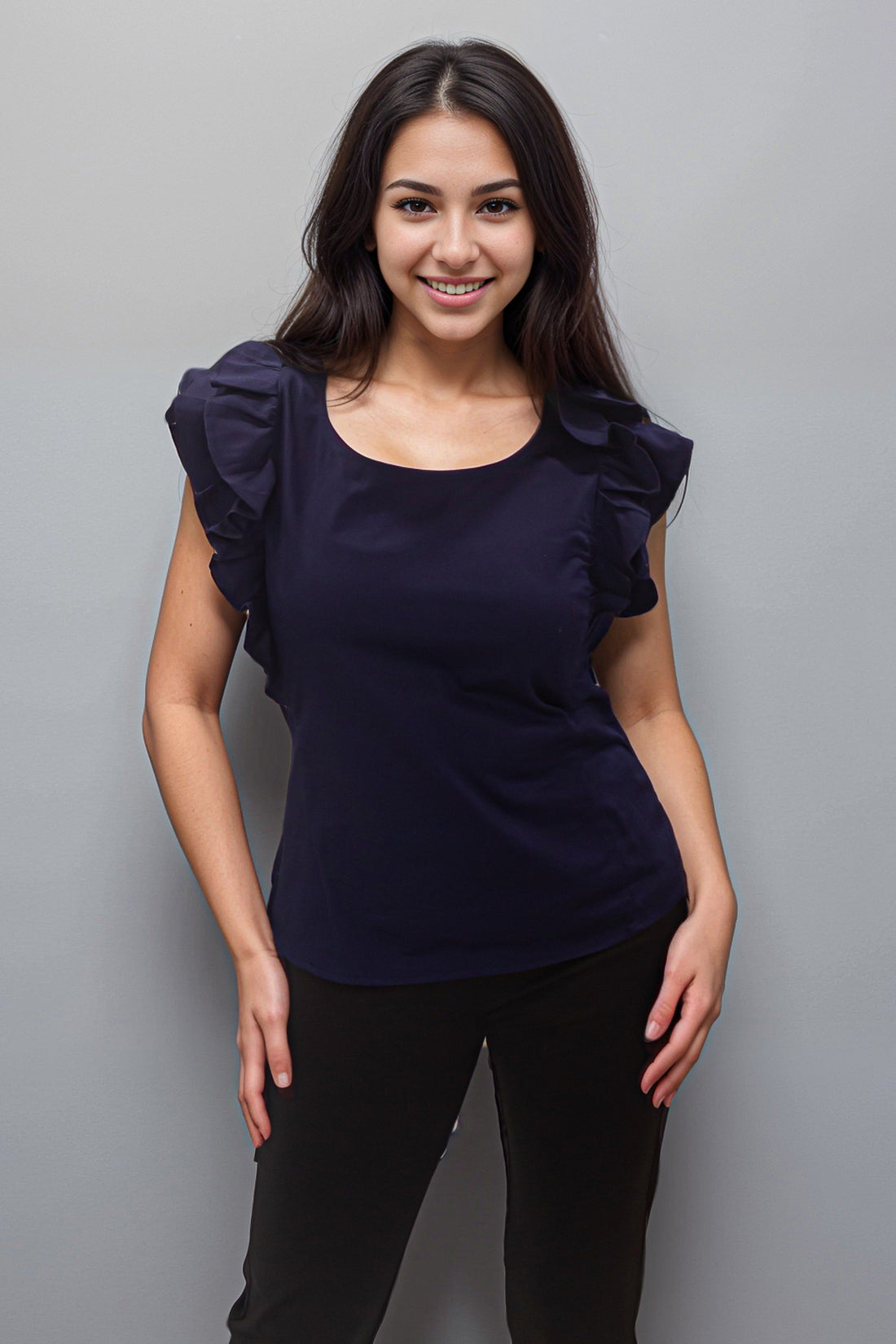Double Ruffle Sleeve Top