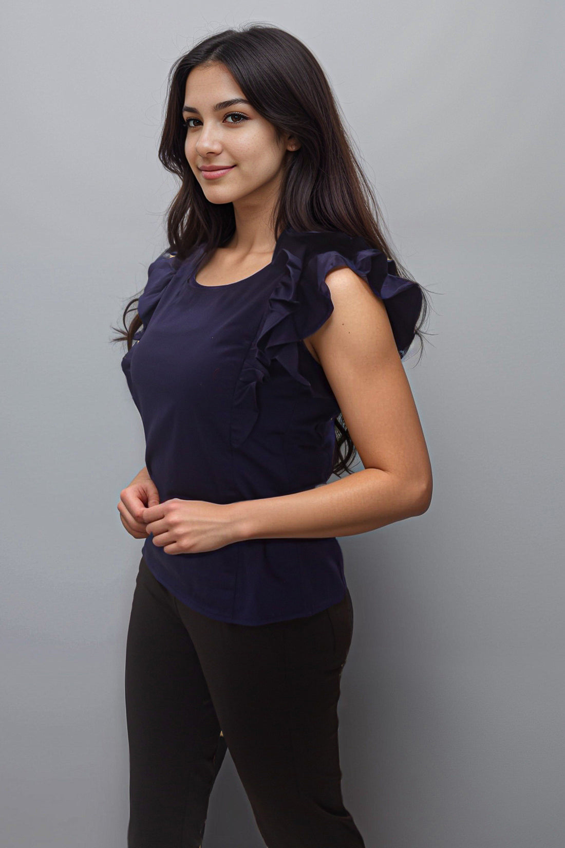 Double Ruffle Sleeve Top