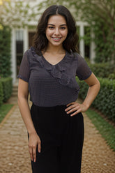 Chiffon Ruffle Top