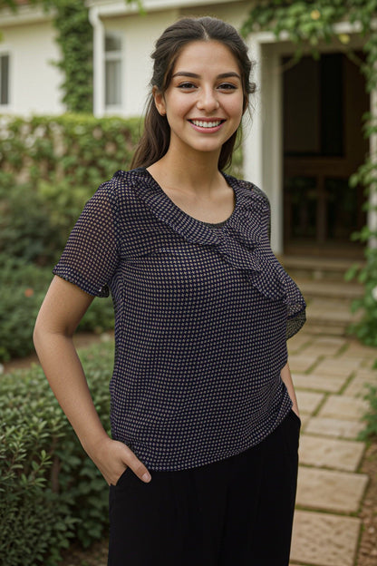Chiffon Ruffle Top