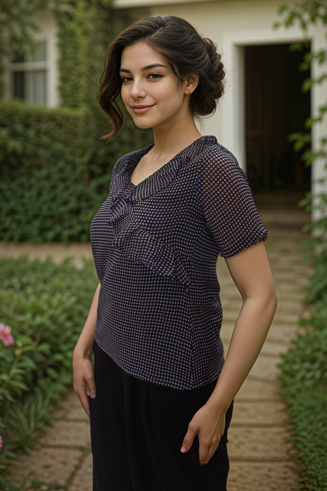 Chiffon Ruffle Top