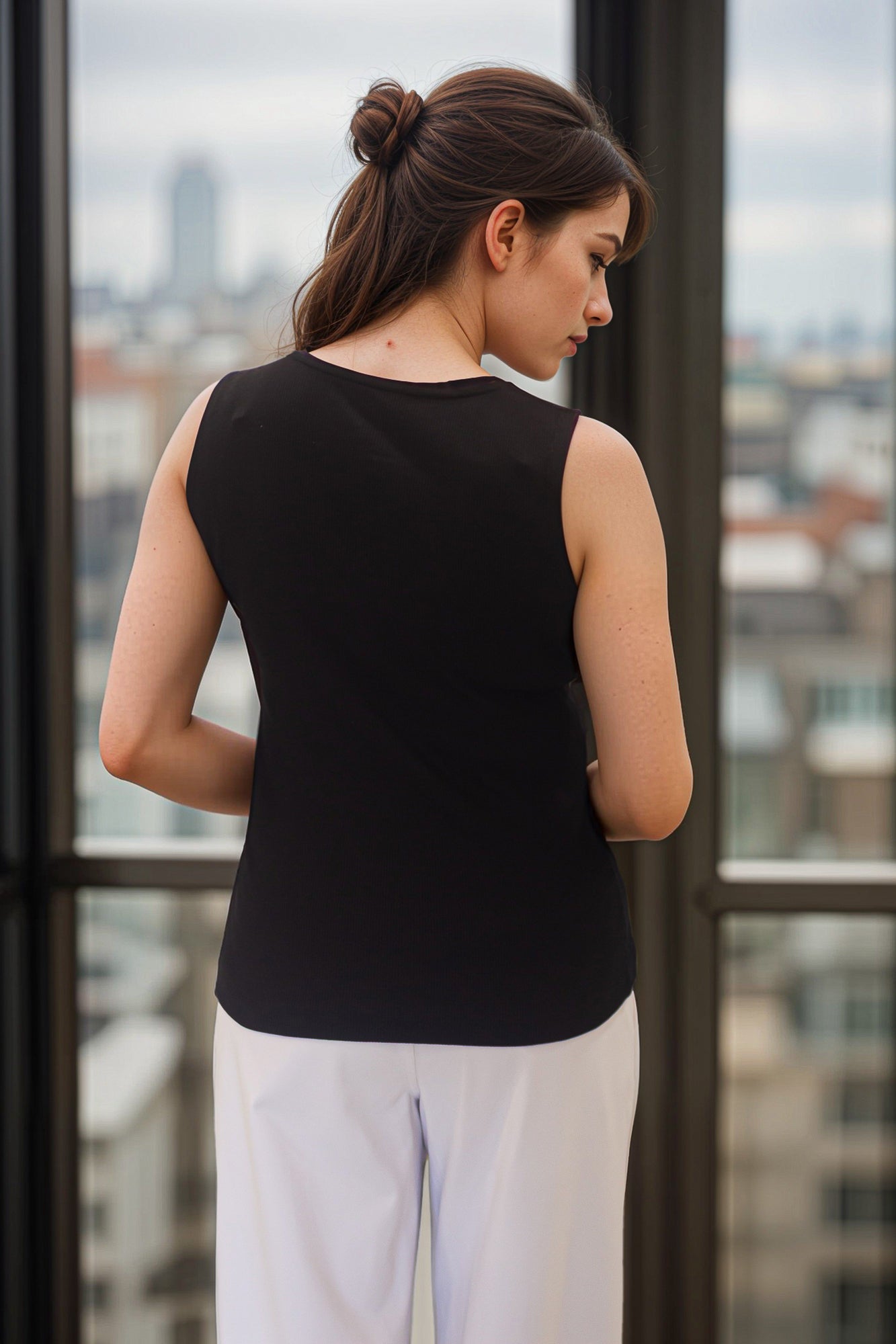 Cotton ribbed tank top - IREA Life