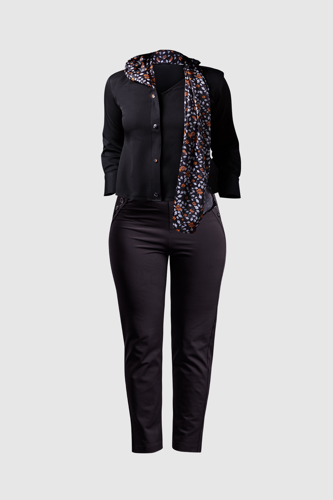 black formal dress for women with drape top - IREA Life