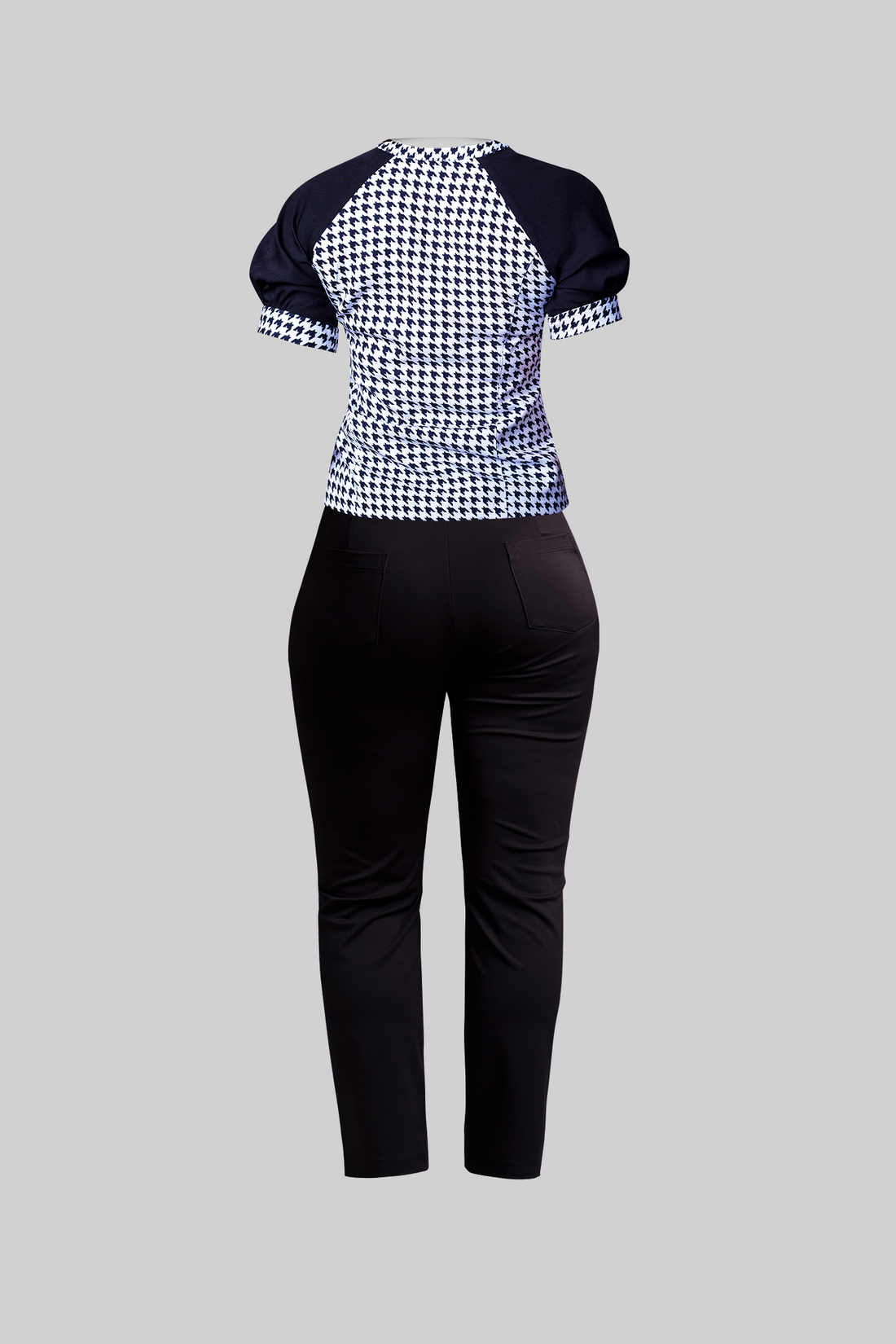 Black Freedom Pant &amp; Raglan Houndstooth Top