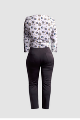Black Freedom Pant & White Fitted Top