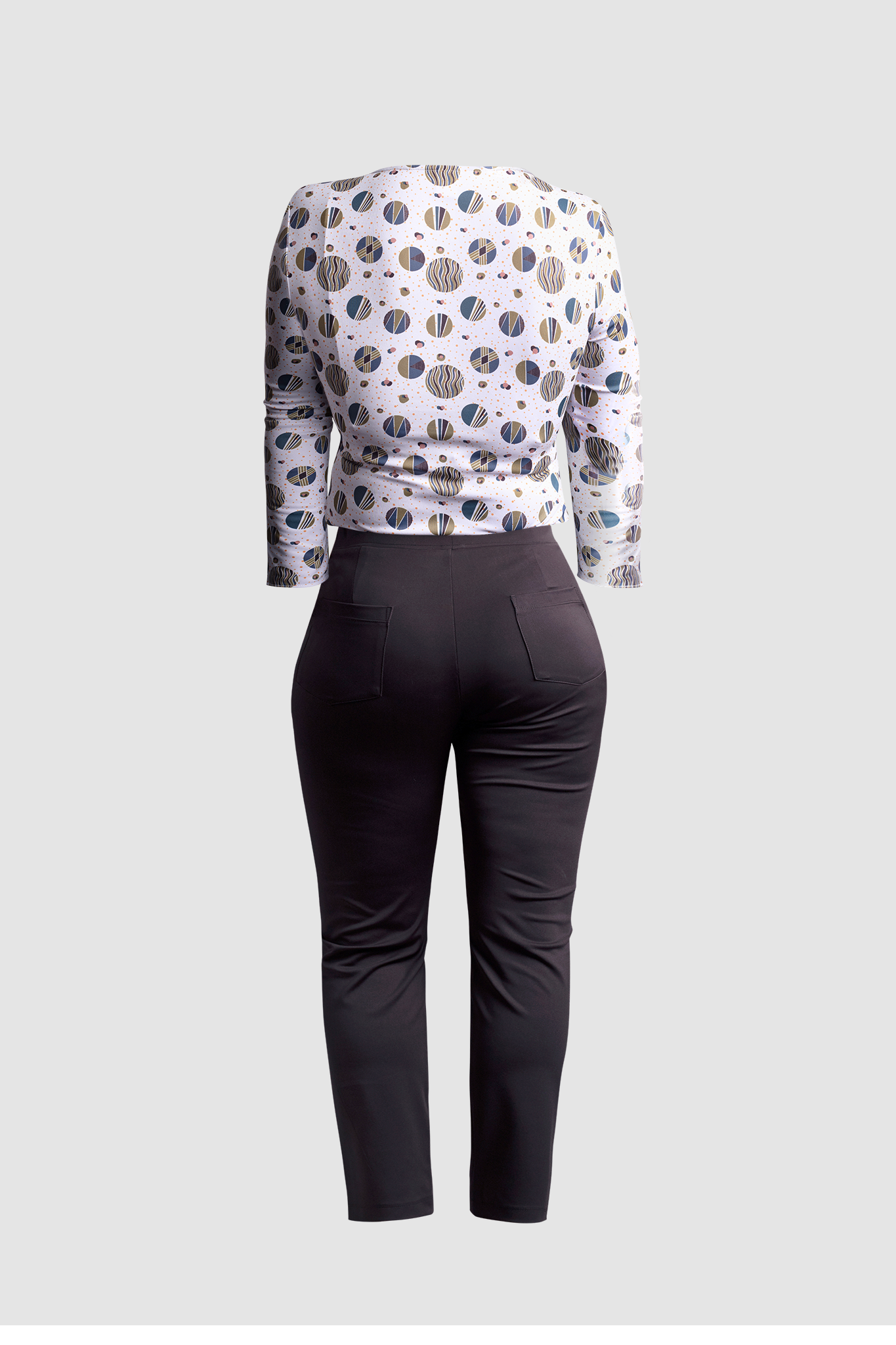 Black Freedom Pant &amp; White Fitted Top