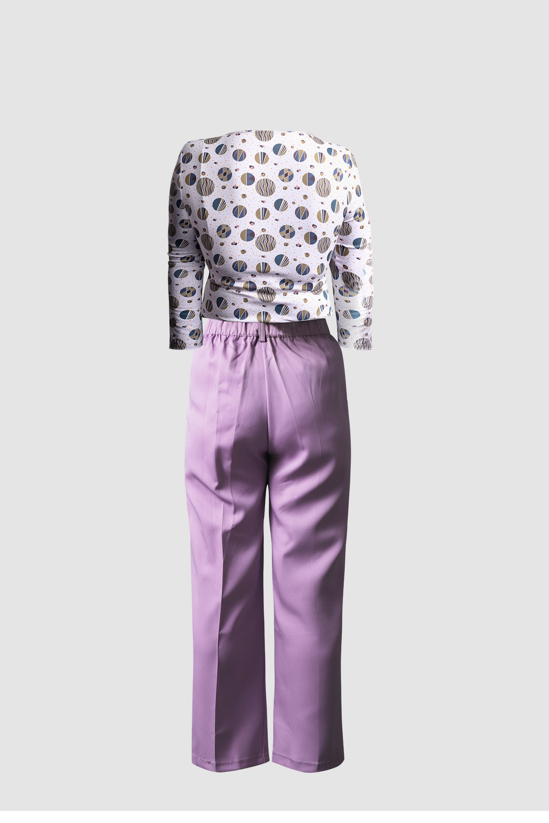 Purple Wide Leg Pant with Fitted Top - IREA Life 