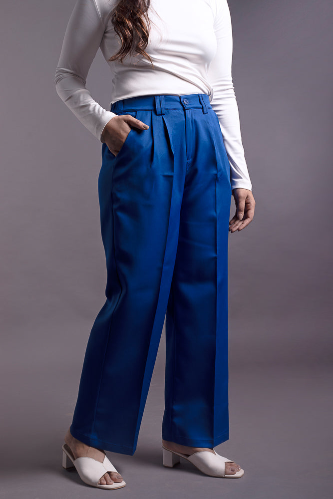 Blue Wide Leg Pants