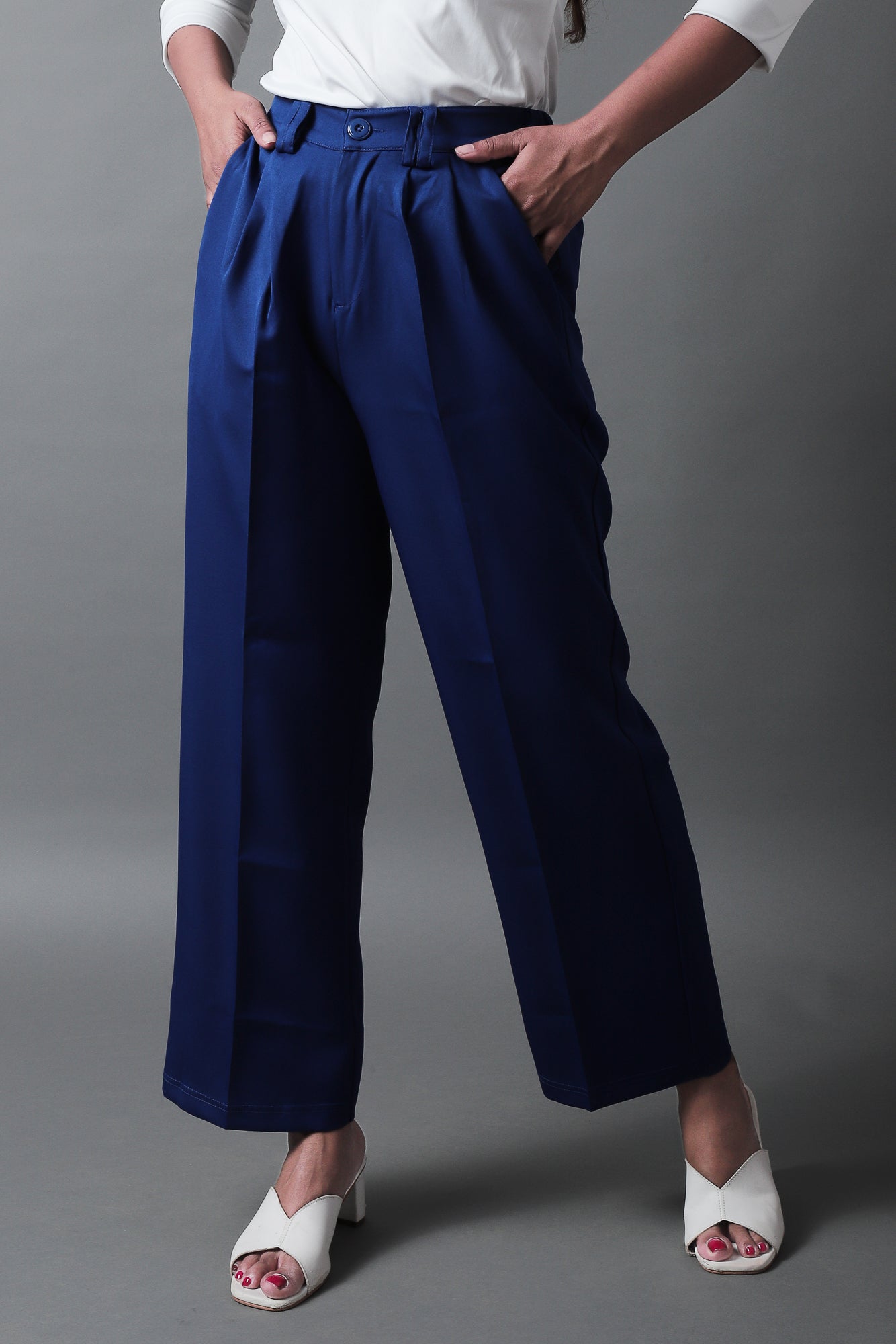 Blue Wide Leg Pants