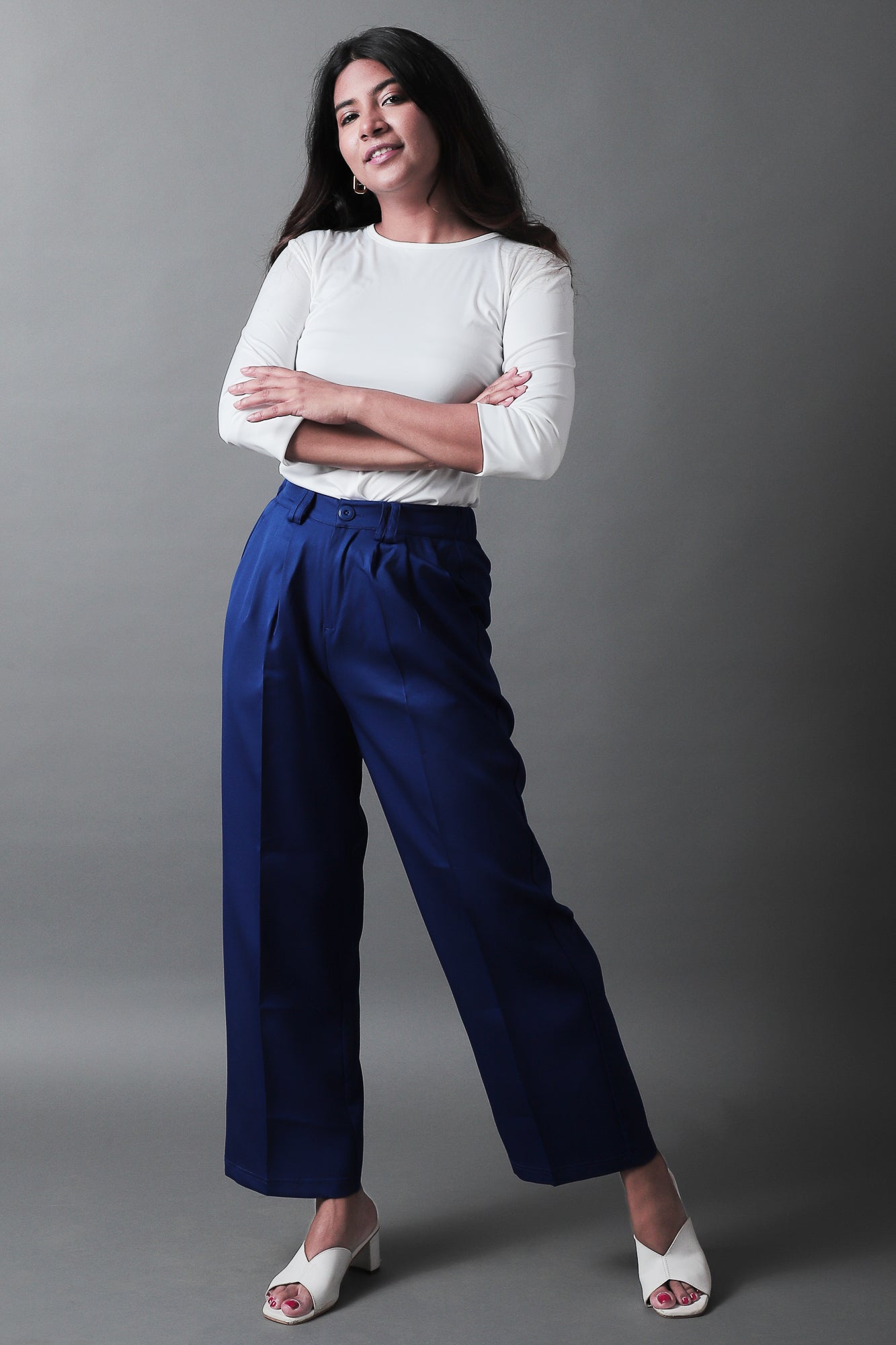 Blue Wide Leg Pants