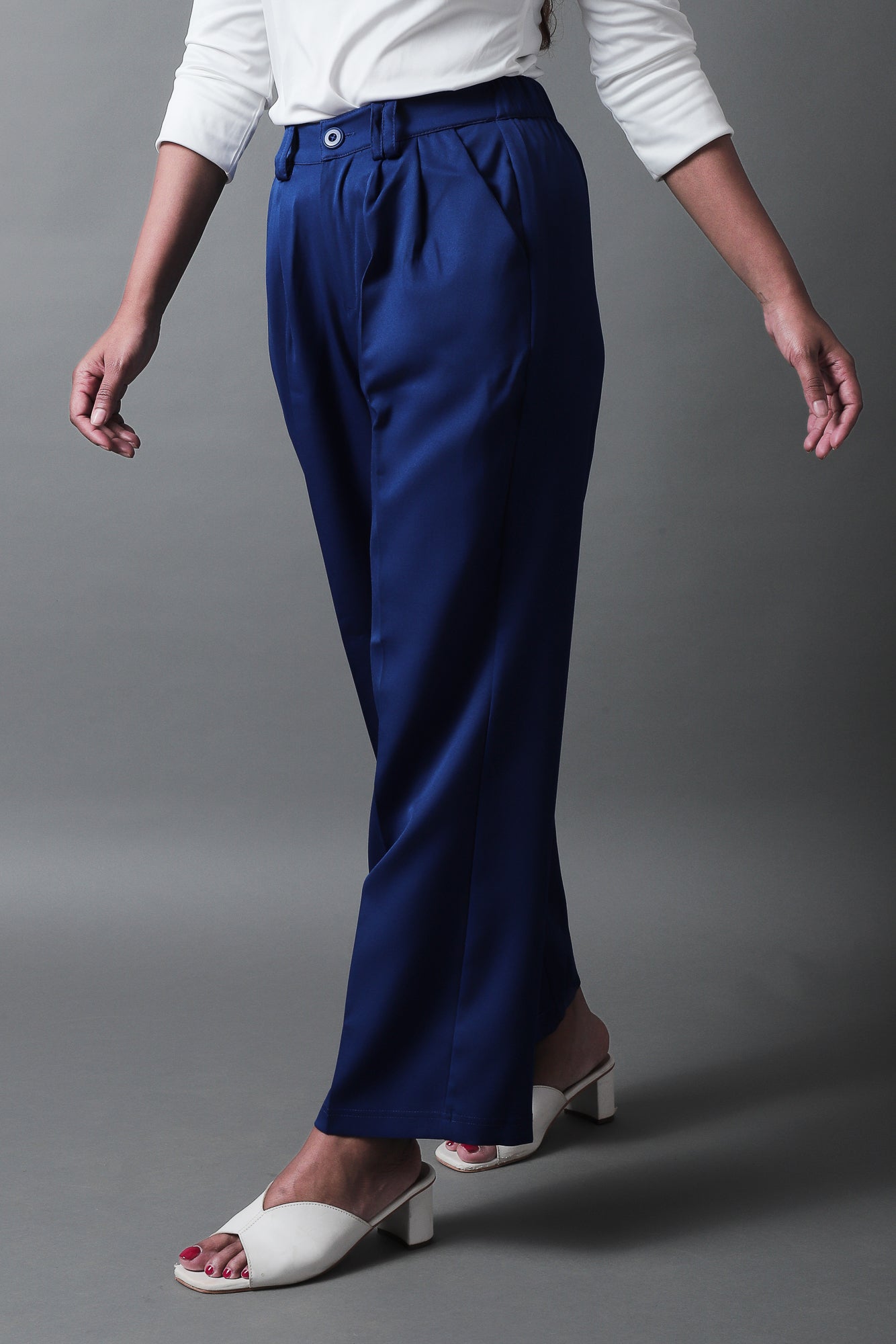 Blue Wide Leg Pants