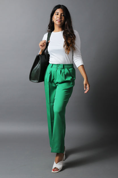 Green Wide Leg Pants