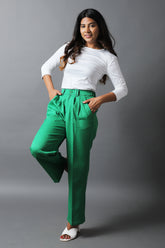 Green Wide Leg Pants