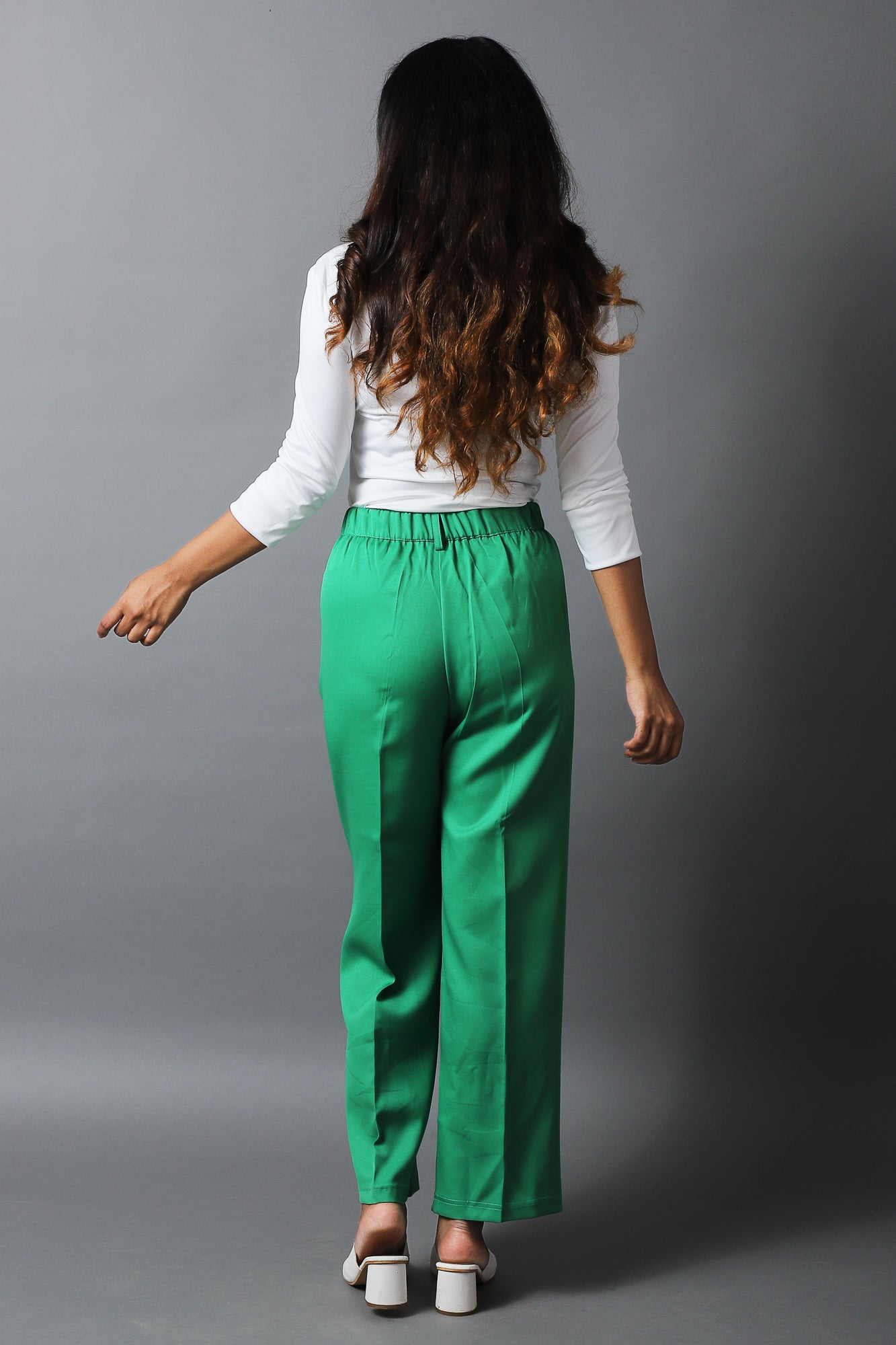 Green Wide Leg Pants