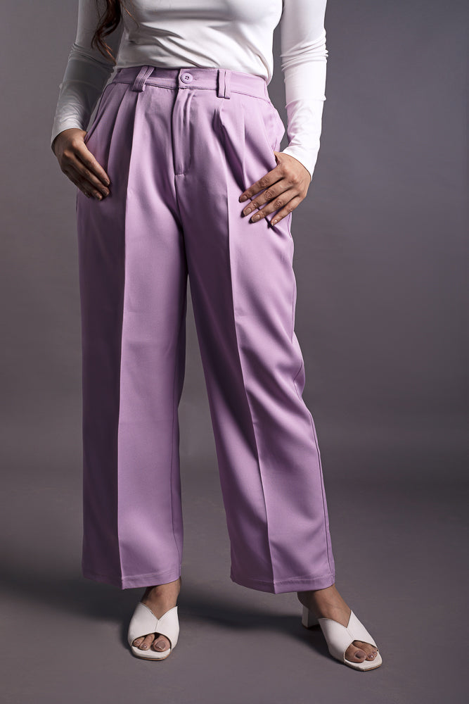 Purple Wide Leg Pants
