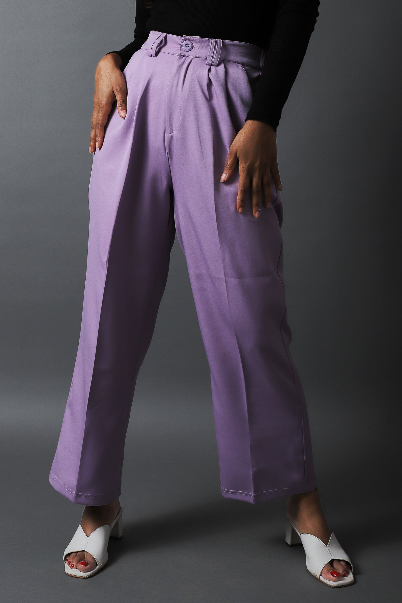Purple Wide Leg Pants