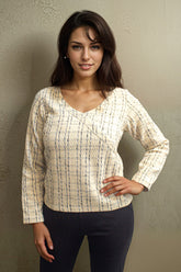 women casual tweed top - IREA Life