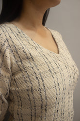 White Tweed Top for women -IREA Life