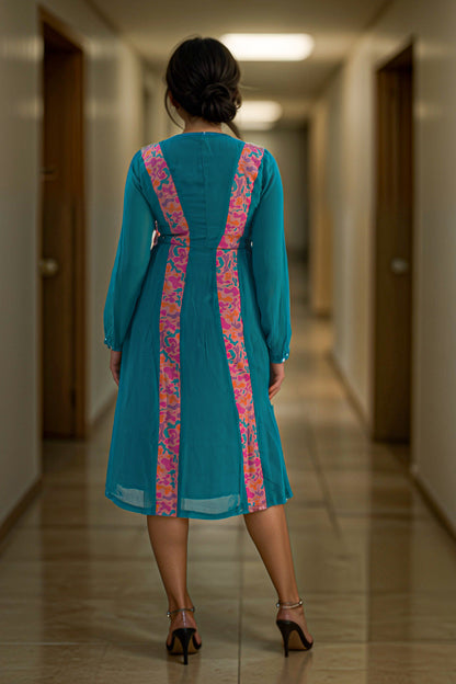 A-line georgette dress | IREA Life