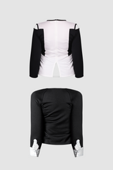 black and white formal dress top - IREA Life