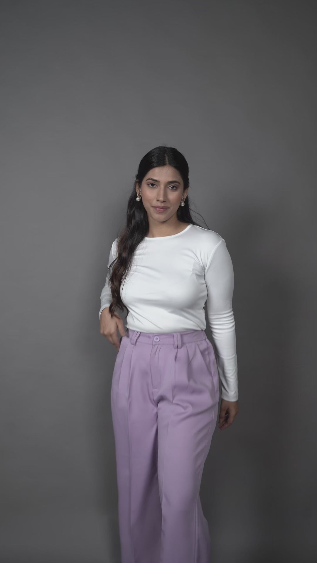 Purple Wide Leg Pants