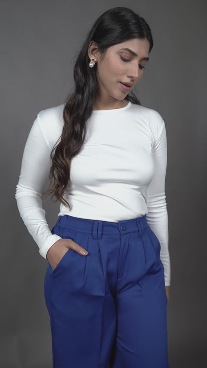 Blue Wide Leg Pants
